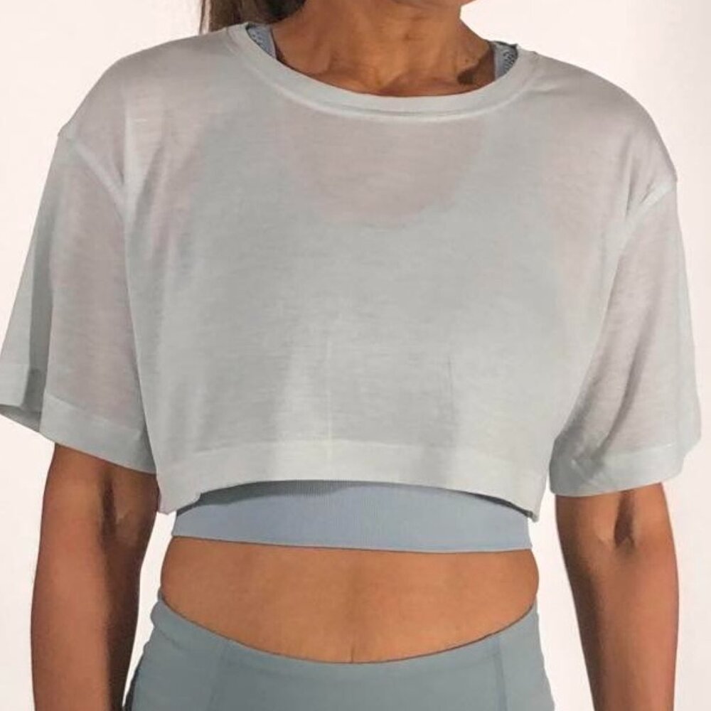 Lightweight Crop Top | Light Blue | NIP | Size S